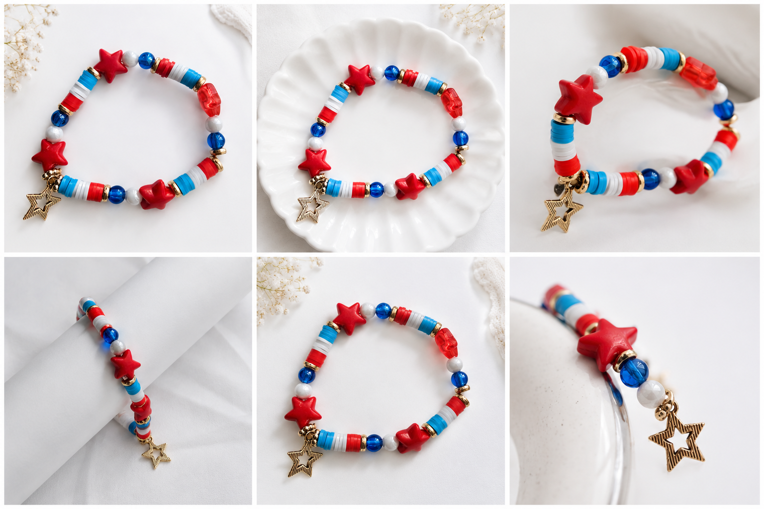 4th of july patriotic bracelet