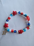4th of july patriotic bracelet